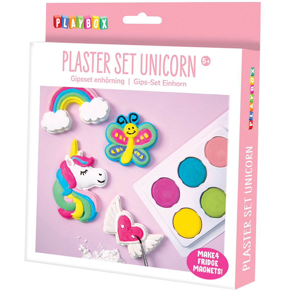 imagen de PlayBox: Set de moldes de yeso para crear imanes de unicornio 1