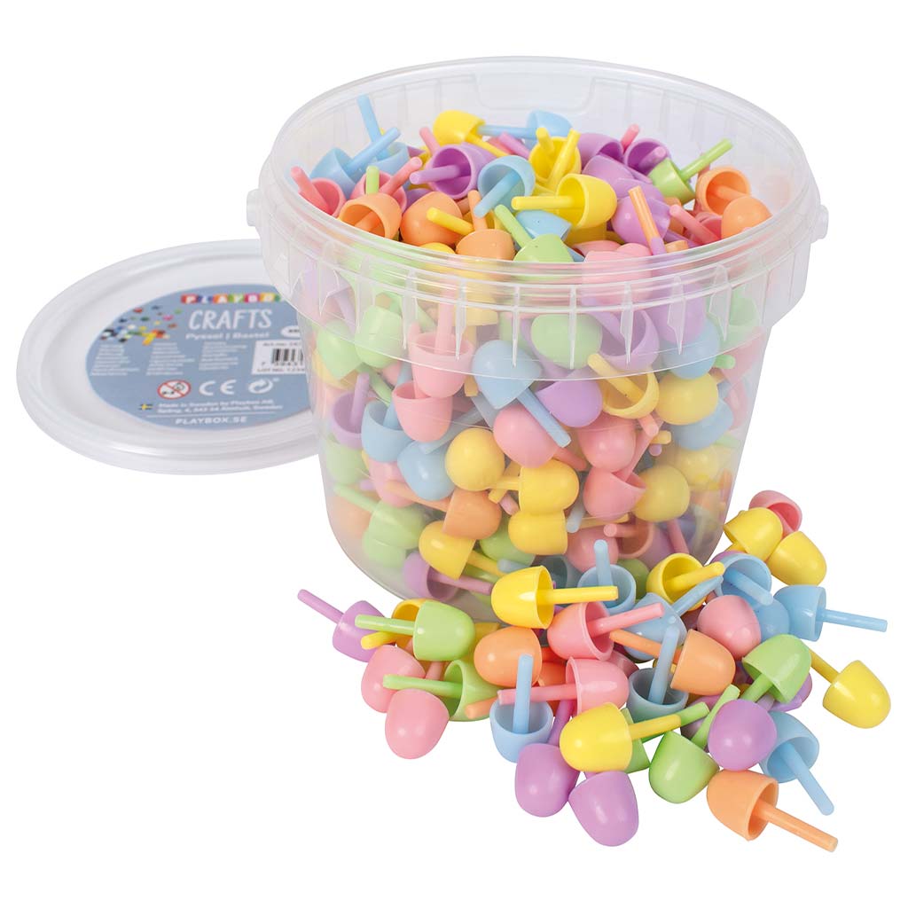 imagen de PlayBox: Set de mosaicos de colores de 15 mm en cubo de 350 piezas 1