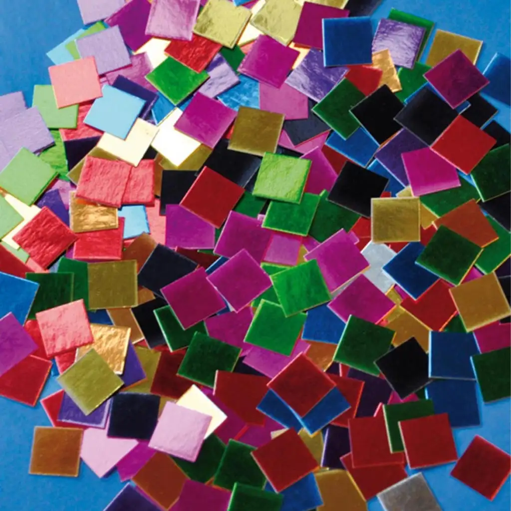 imagen de PlayBox: Set de mosaicos de papel en colores metálicos de 10000 piezas 10x10mm 1