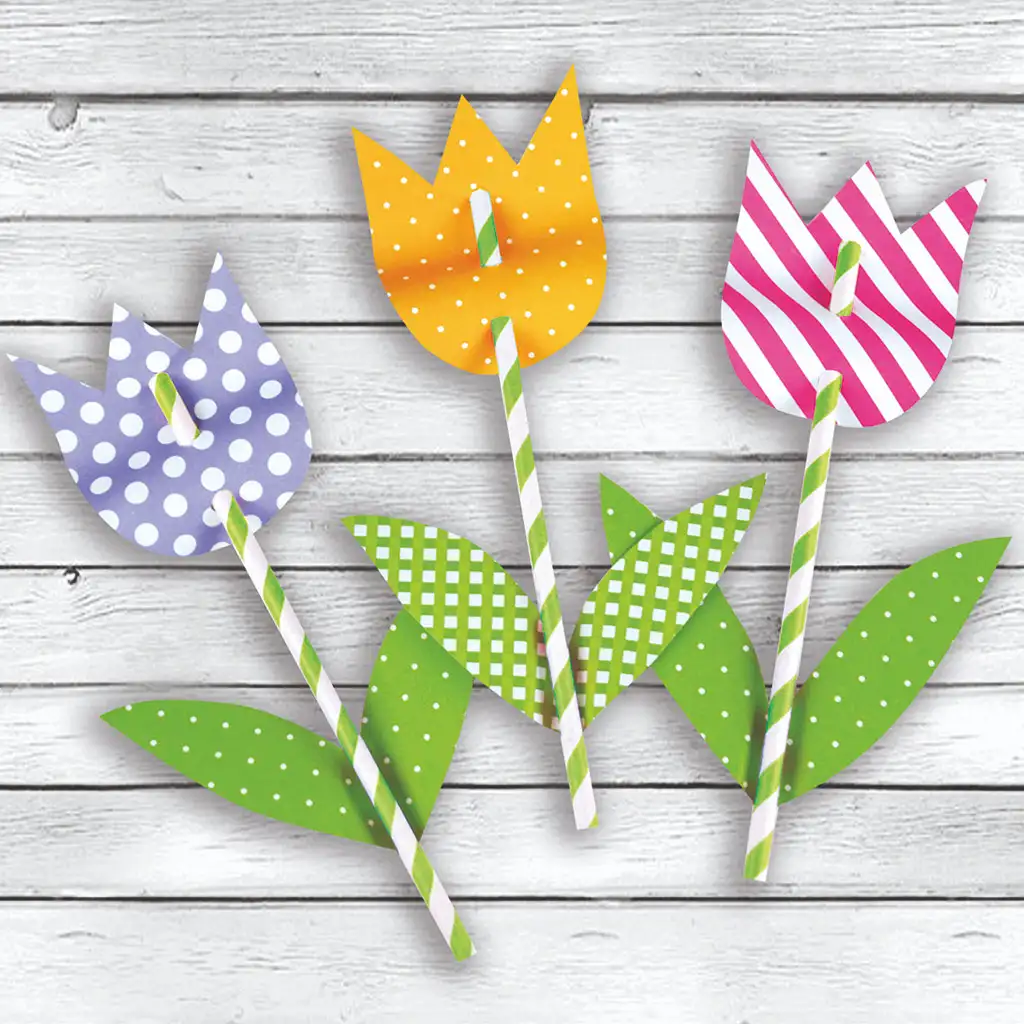 imagen de PlayBox: Set de pajitas de papel de colores a rayas de 50 unidades 2