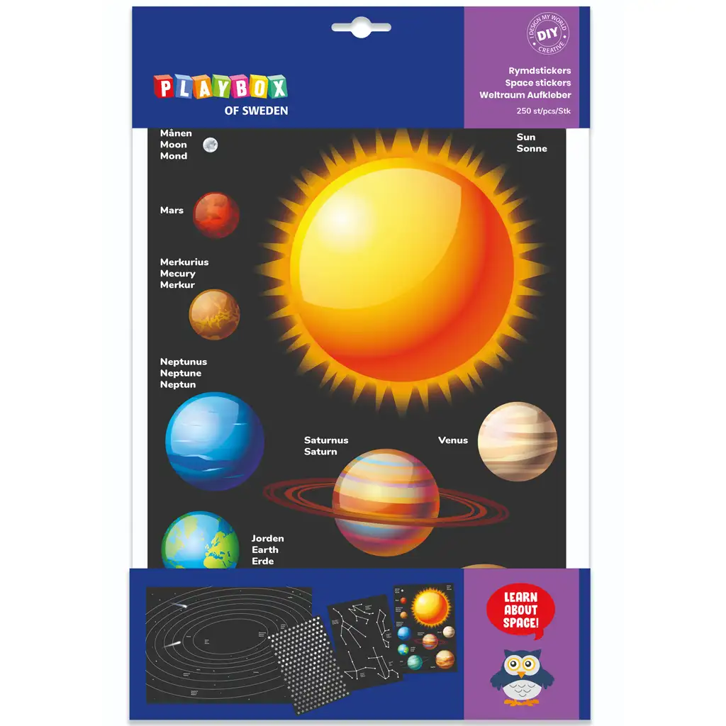 imagen de PlayBox: Set de pegatinas de los planetas del sistema solar 1