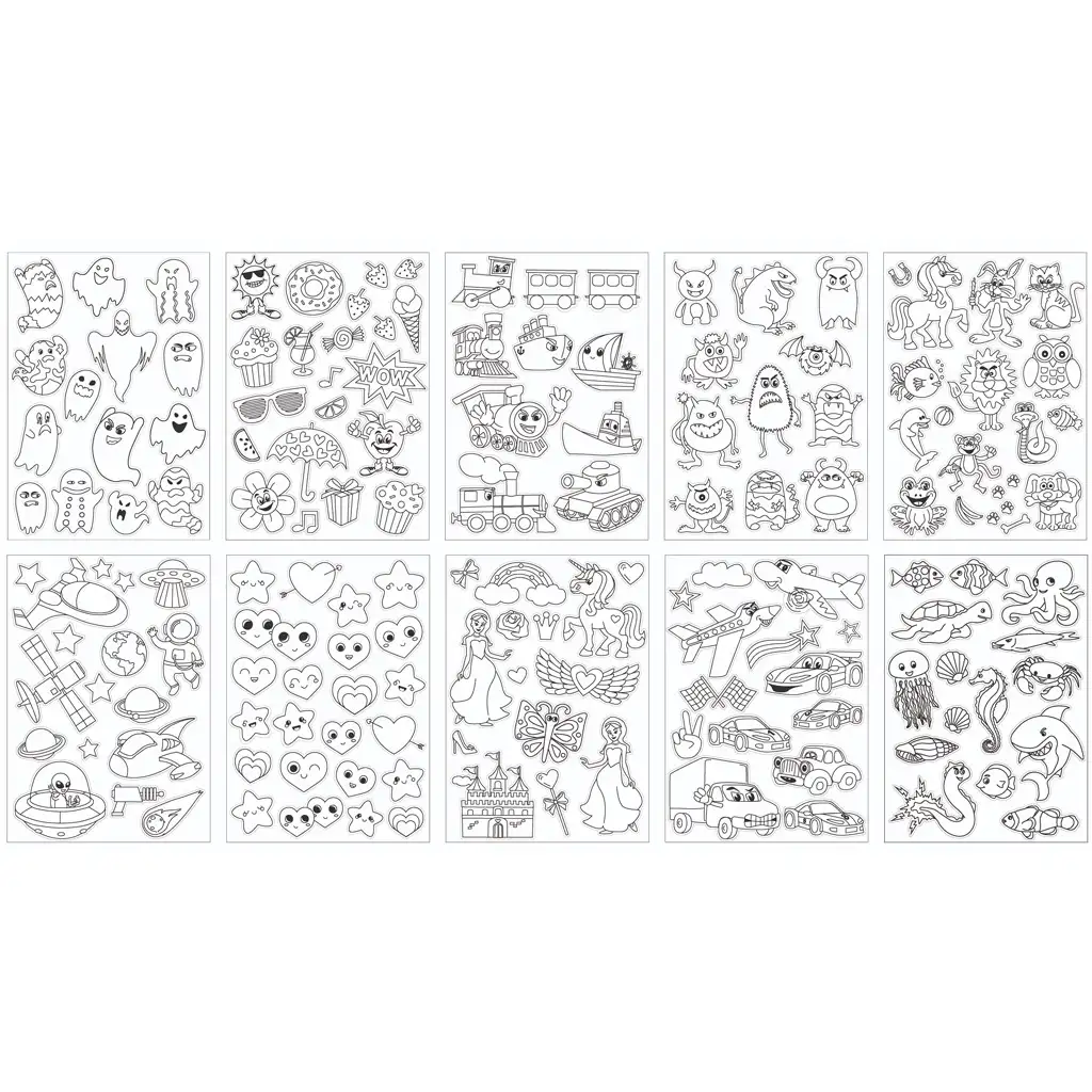 imagen de PlayBox: Set de pegatinas para colorear de 160 piezas 2