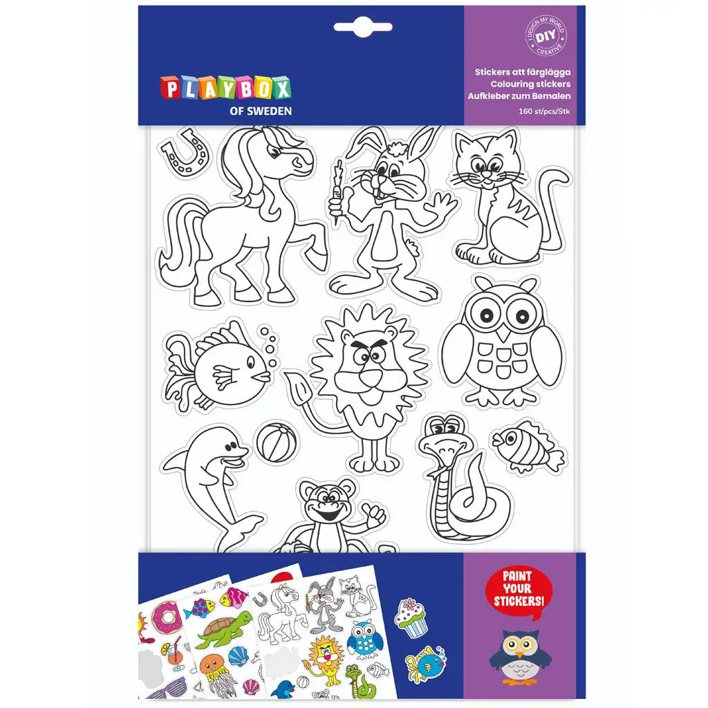 imagen de PlayBox: Set de pegatinas para colorear de 160 piezas 1