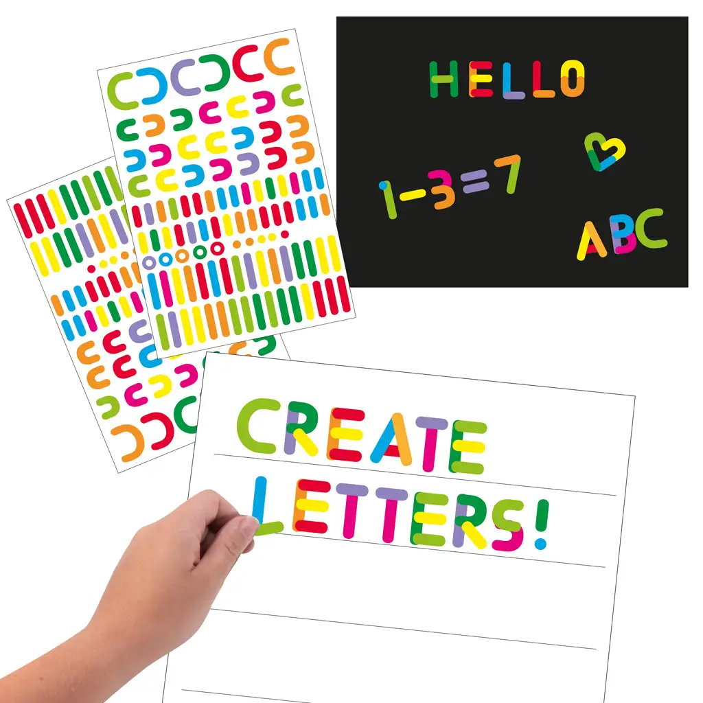 imagen de PlayBox: Set de pegatinas para formar letras 600 unidades 2