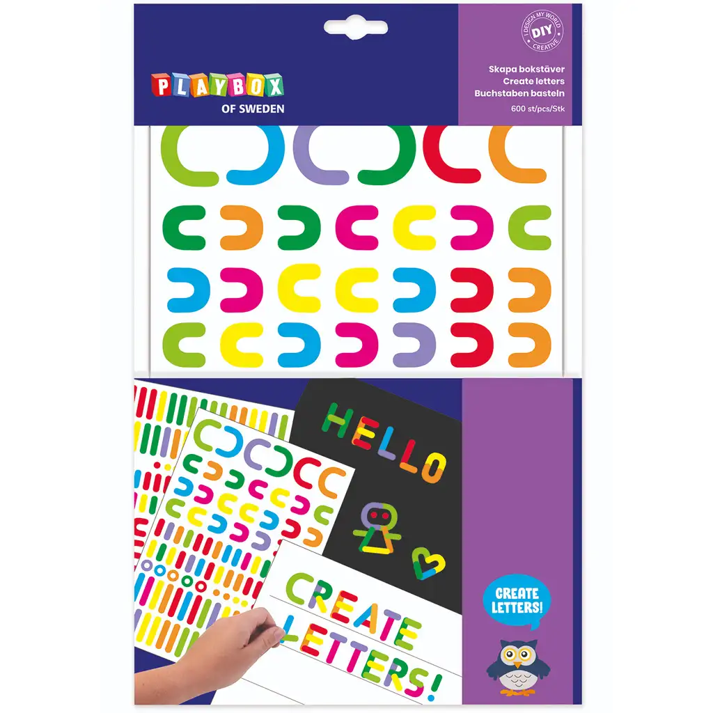 imagen de PlayBox: Set de pegatinas para formar letras 600 unidades 1