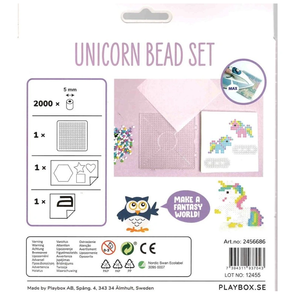 imagen de PlayBox: set de perlas creativas planchables de 5 mm con unicornios 3