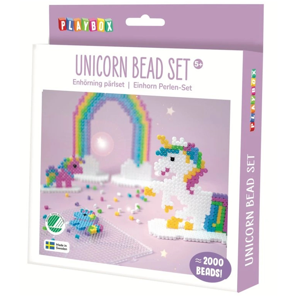 imagen de PlayBox: set de perlas creativas planchables de 5 mm con unicornios 1