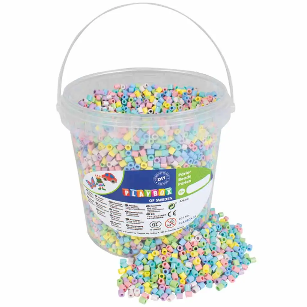 imagen de PlayBox: Set de perlas MIDI de color pastel de 5 mm para planchar en cubo de 10.000 unidades 1