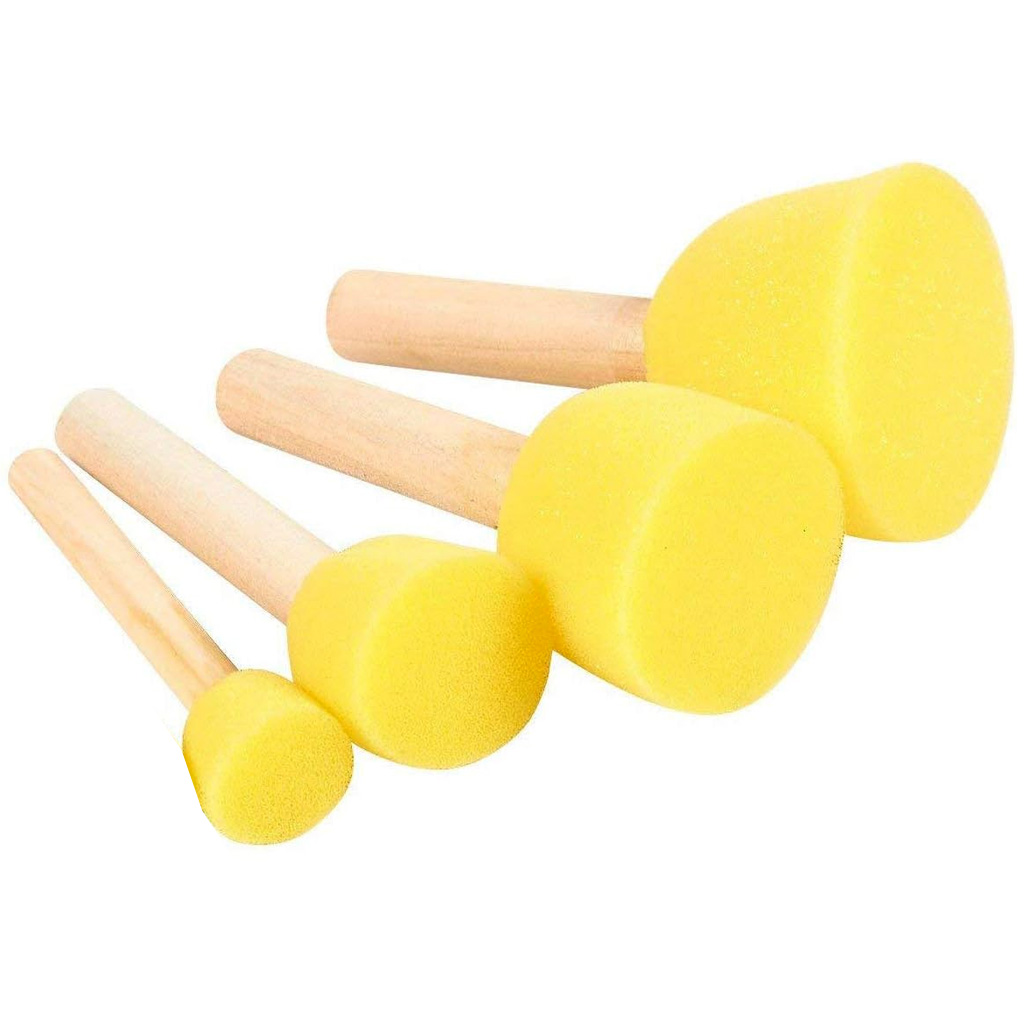 imagen de PlayBox: Set de pinceles de esponja en varios tamaños de 4 piezas 1
