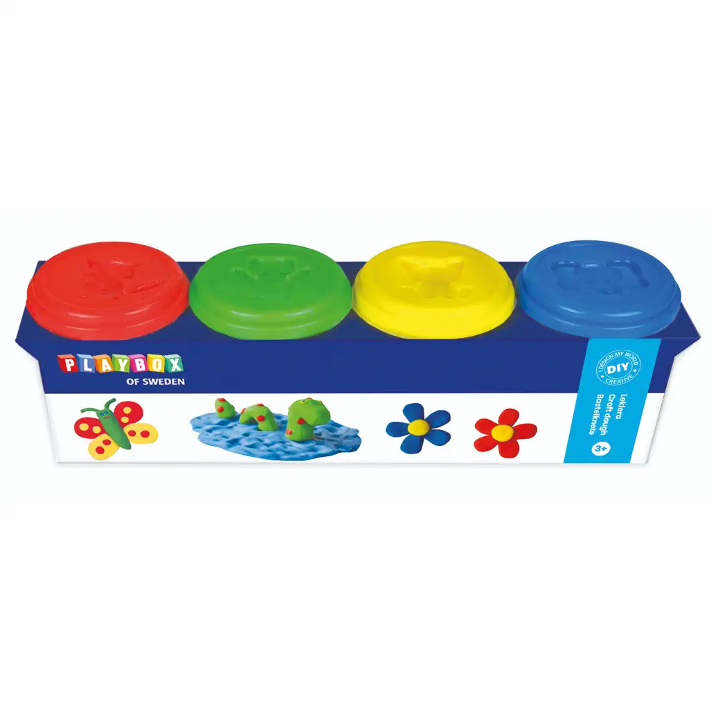 imagen de PlayBox: Set de plastilina de 4 piezas de colores 1