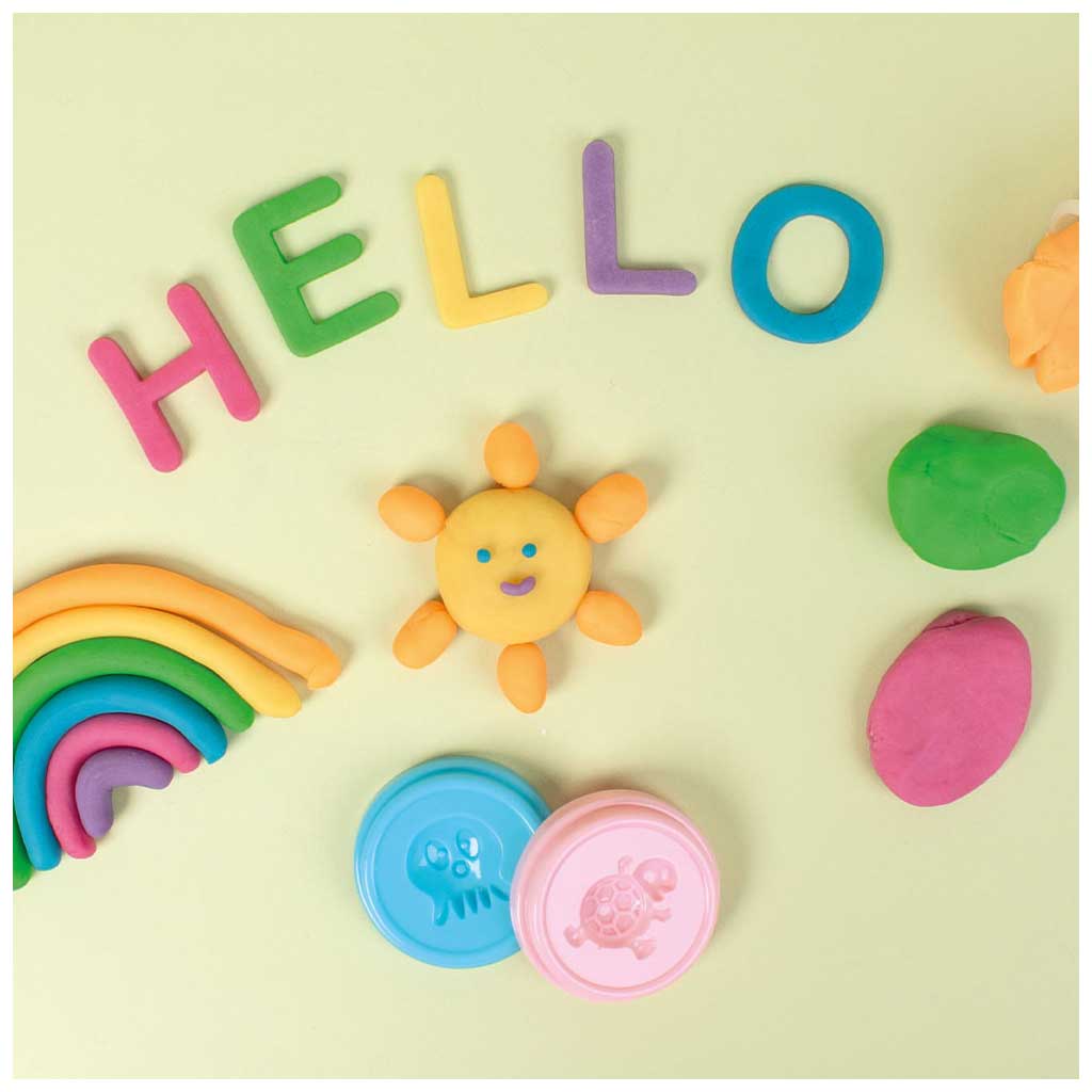 imagen de PlayBox: Set de plastilina de colores pastel de 6 piezas 2