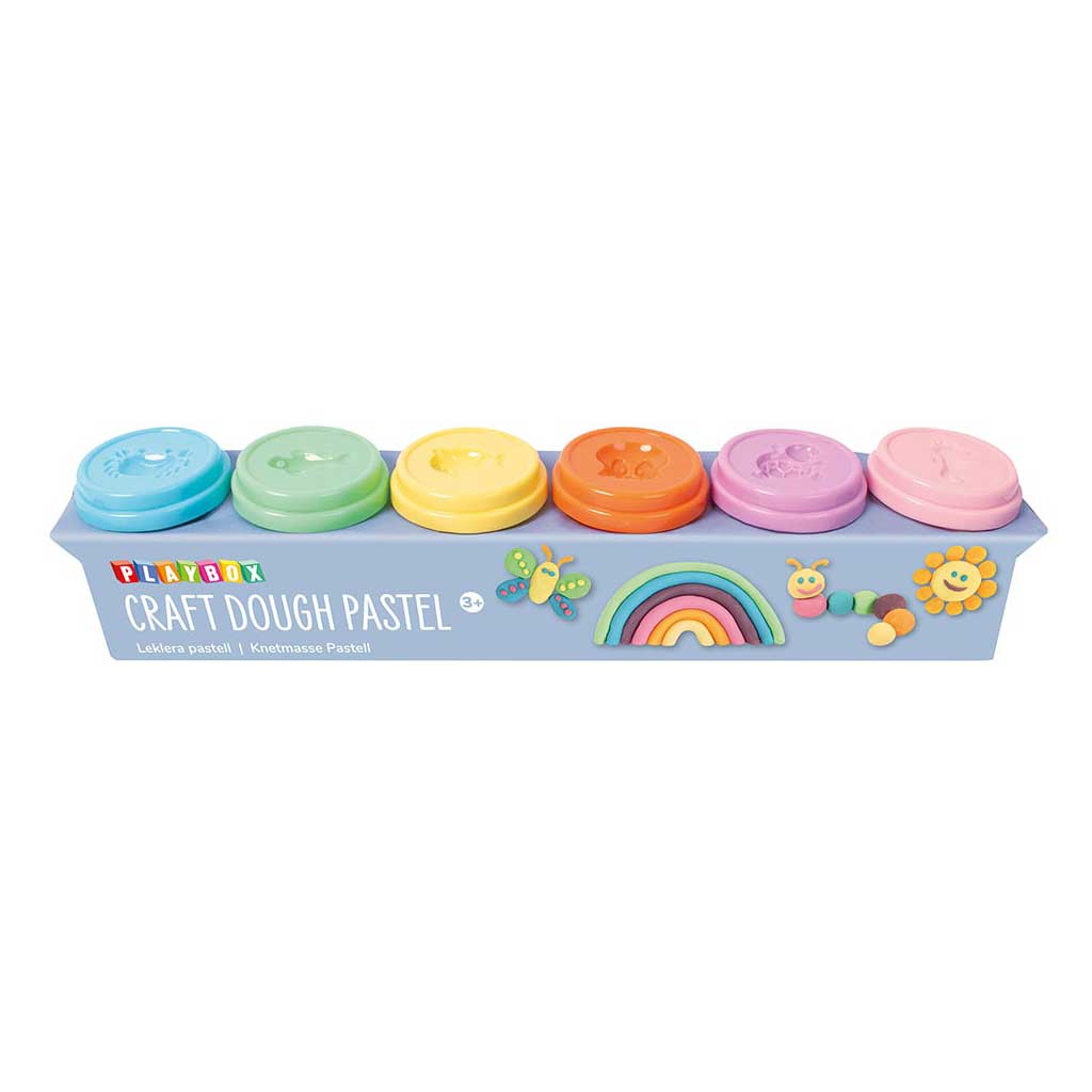 imagen de PlayBox: Set de plastilina de colores pastel de 6 piezas 1