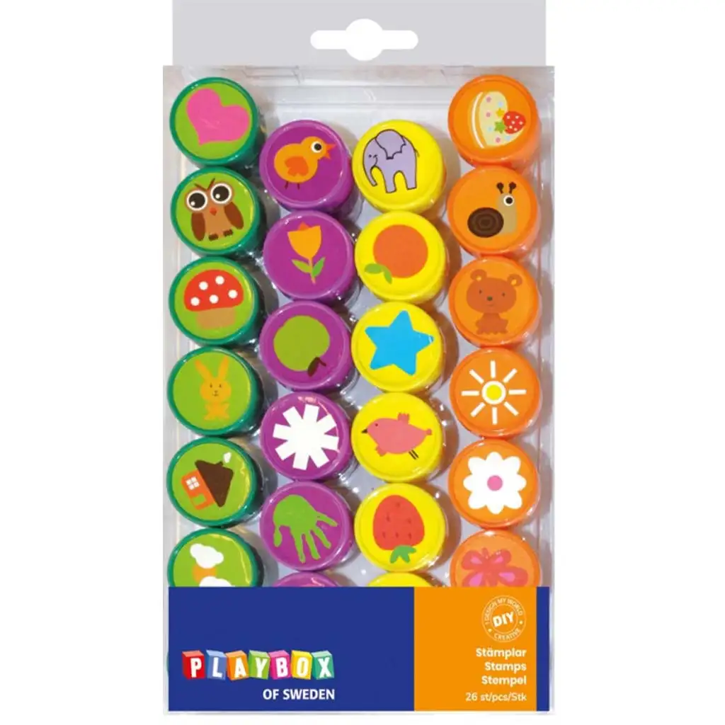 imagen de PlayBox: set de sellos de 26 piezas con diferentes motivos 1