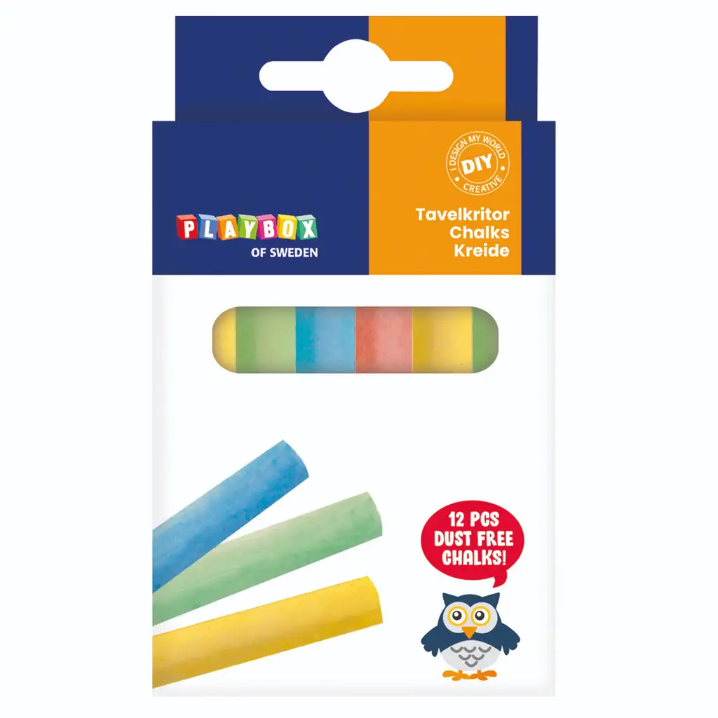 imagen de PlayBox: Set de tiz doce tizas de colores 1