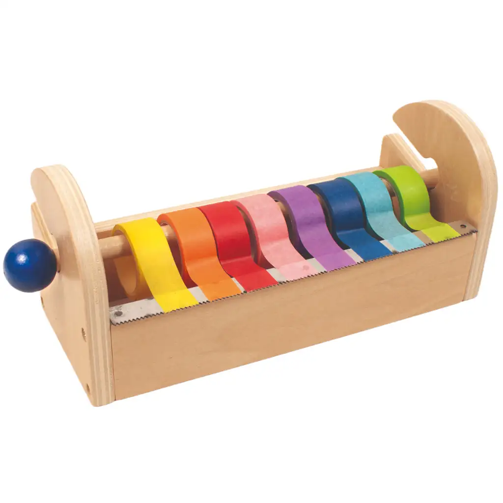 imagen de PlayBox: Soporte de cinta adhesiva de madera 18x8,7cm 2
