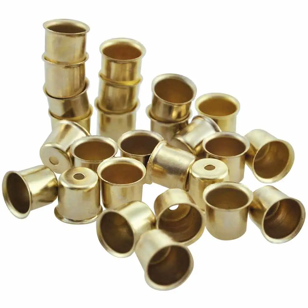 imagen de PlayBox: Soporte de vela de latón de 21 mm de diámetro, paquete de 25 unidades 1