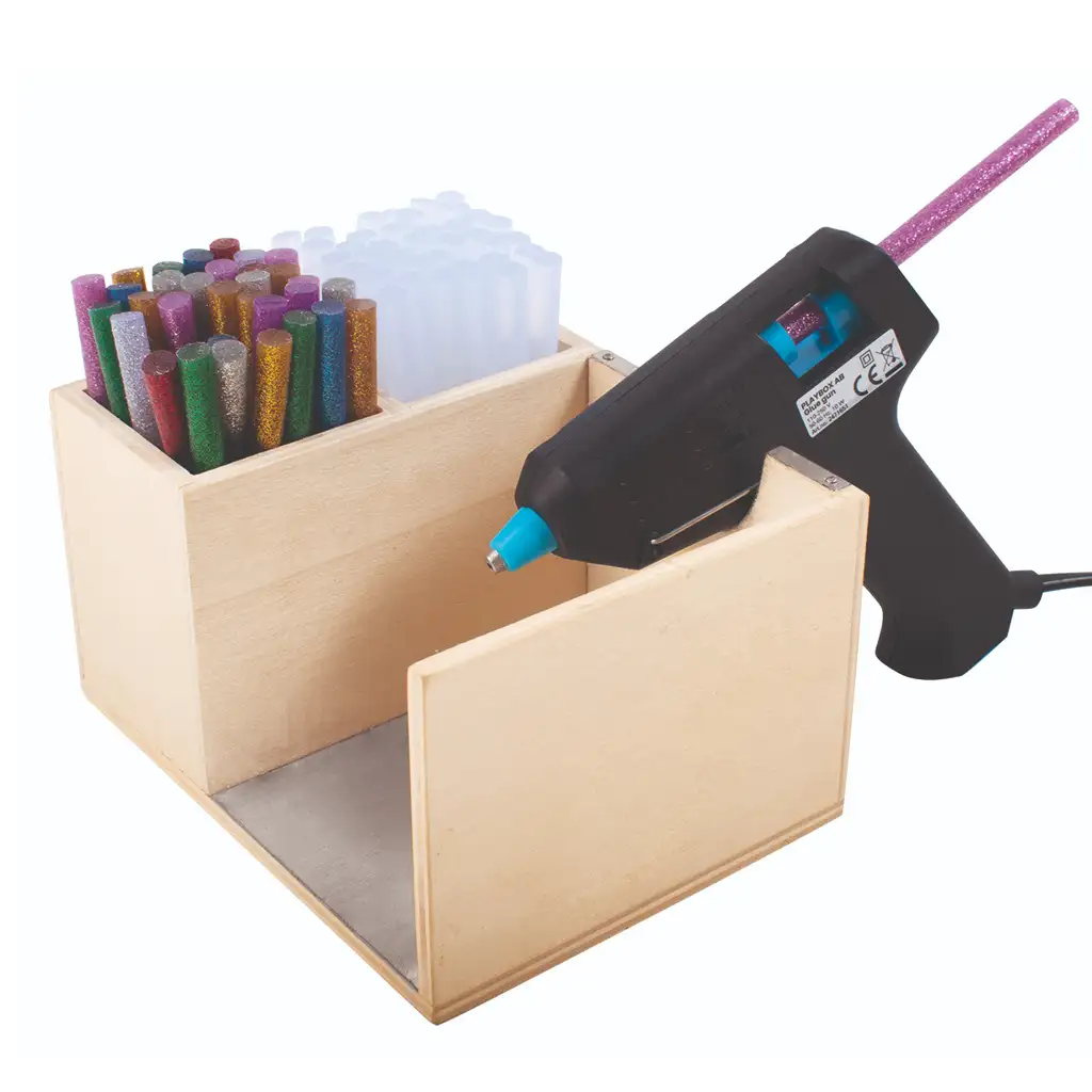 imagen de PlayBox: Soporte para pistola de pegamento de madera 14,5x11cm 2
