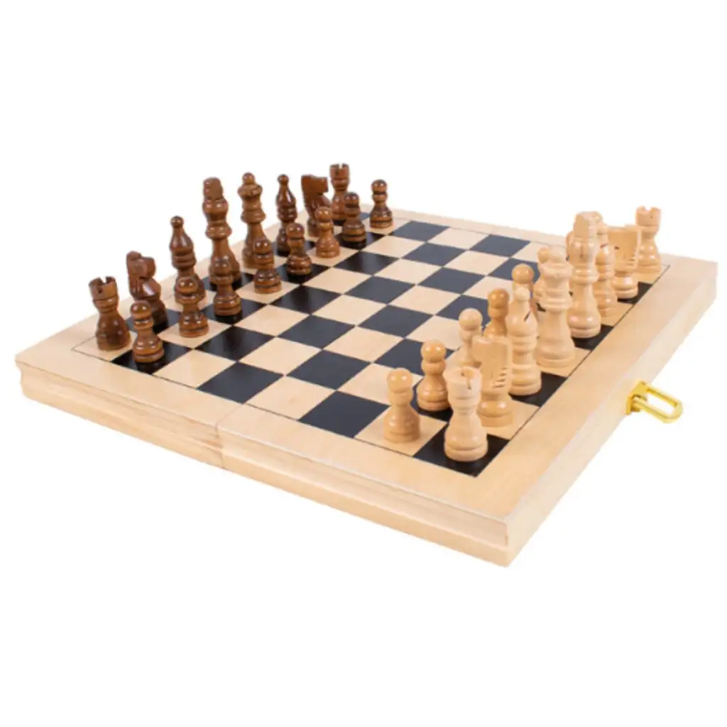 imagen de PlayBox: Tablero de ajedrez de madera plegable 2