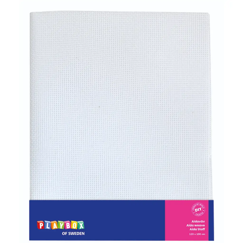imagen de PlayBox: Tela de bordado en color blanco 120x100cm 1