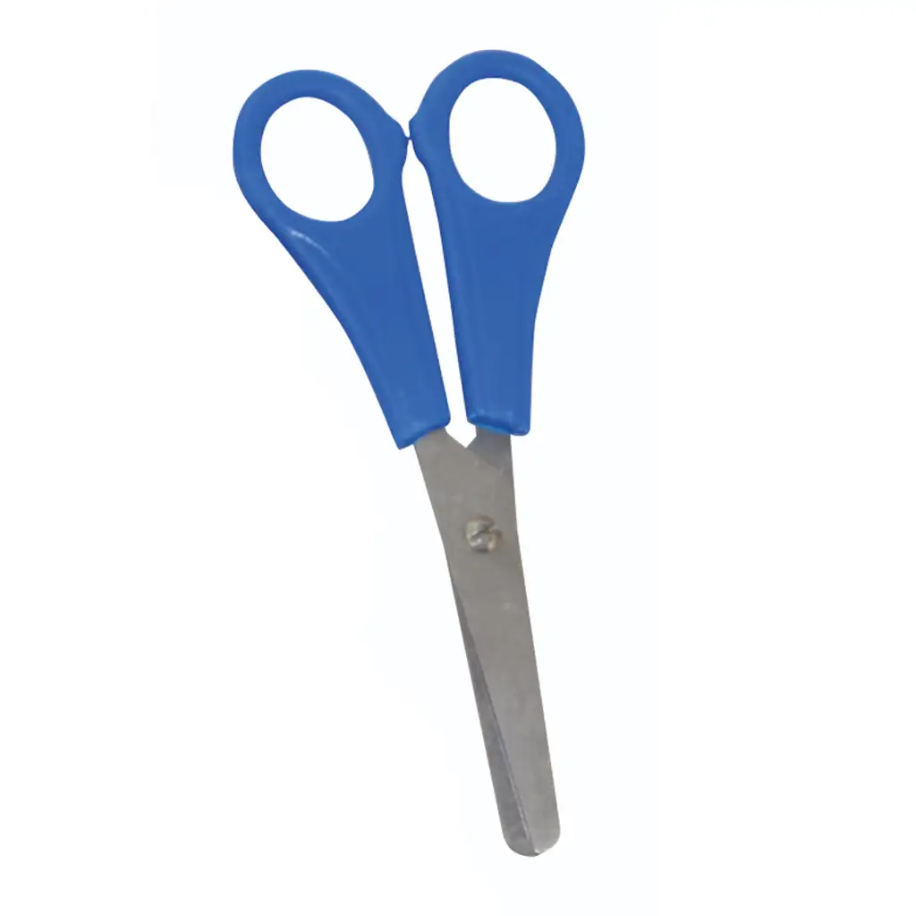imagen de PlayBox: Tijeras redondeadas azules de 13 cm 1