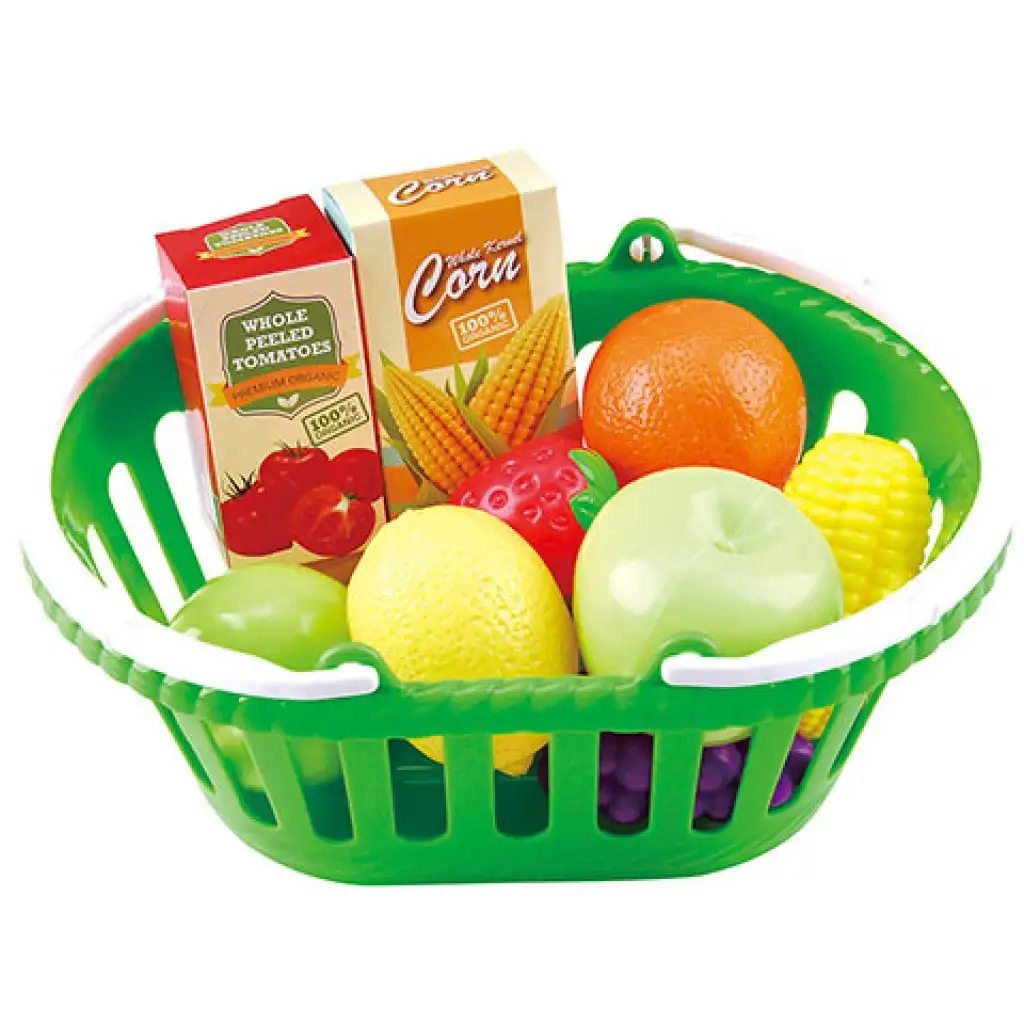 imagen de Playgo: Conjunto de frutas en cesta de 13 piezas 1