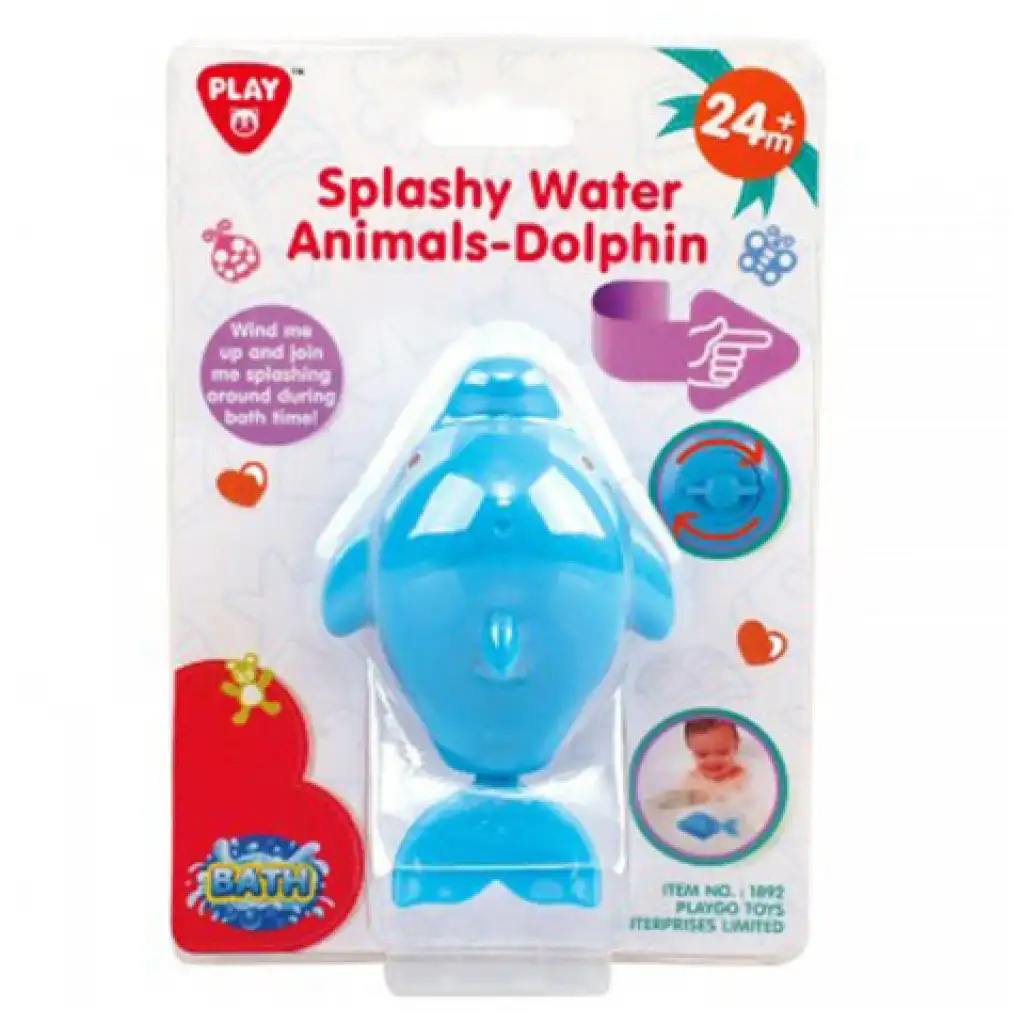 imagen de Playgo: Delfín sonriente juguete de baño 1