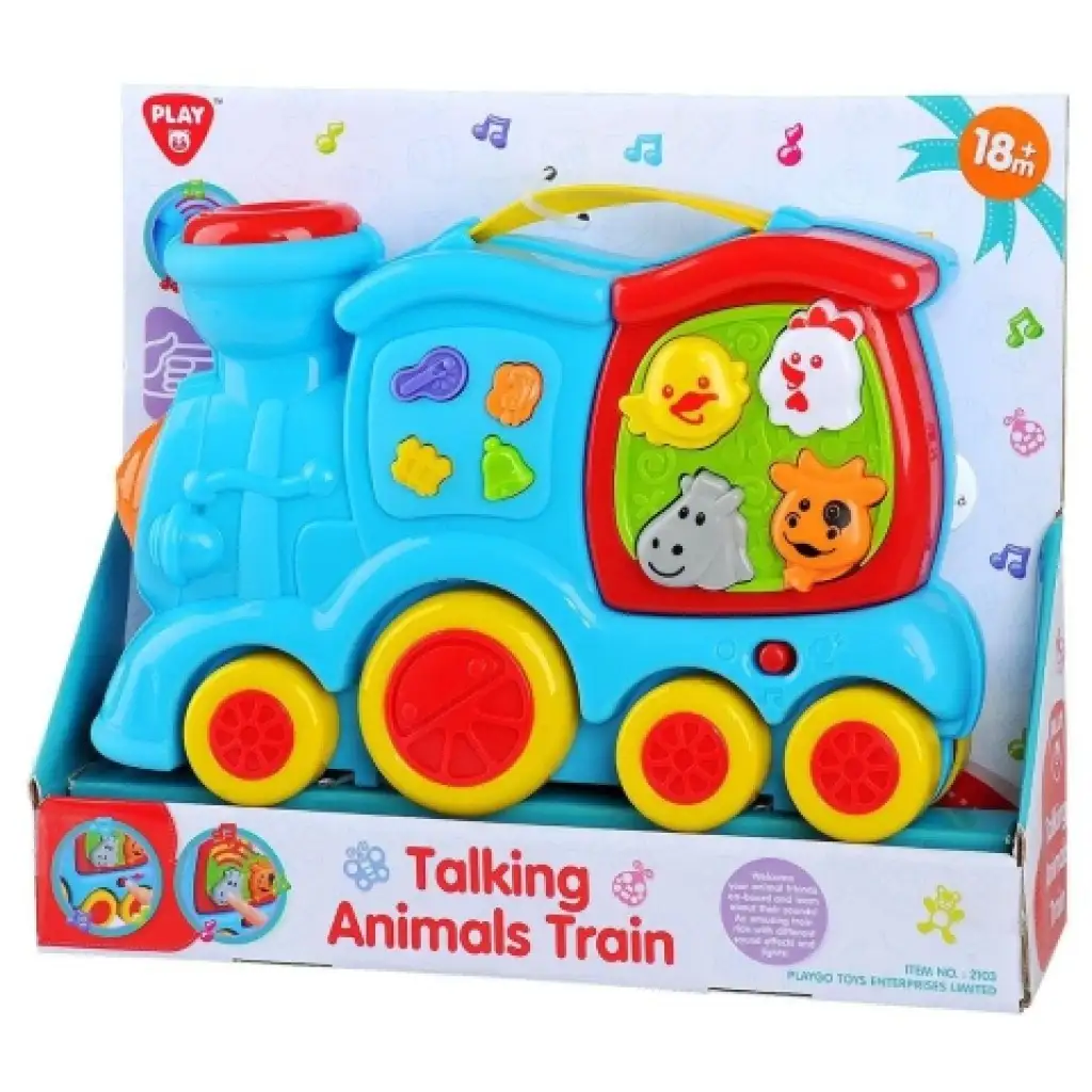 imagen de Playgo: Divertido tren de bebé con animales y sonido 1