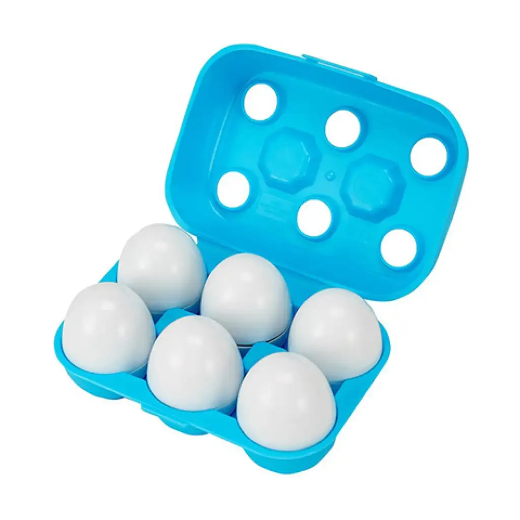 imagen de Playgo: Huevos de clasificación de formas arcoíris en soporte para huevos 2