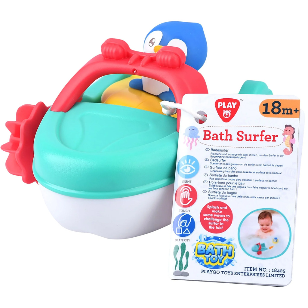 imagen de Playgo: Juguete de baño pingüino de motorcito 2