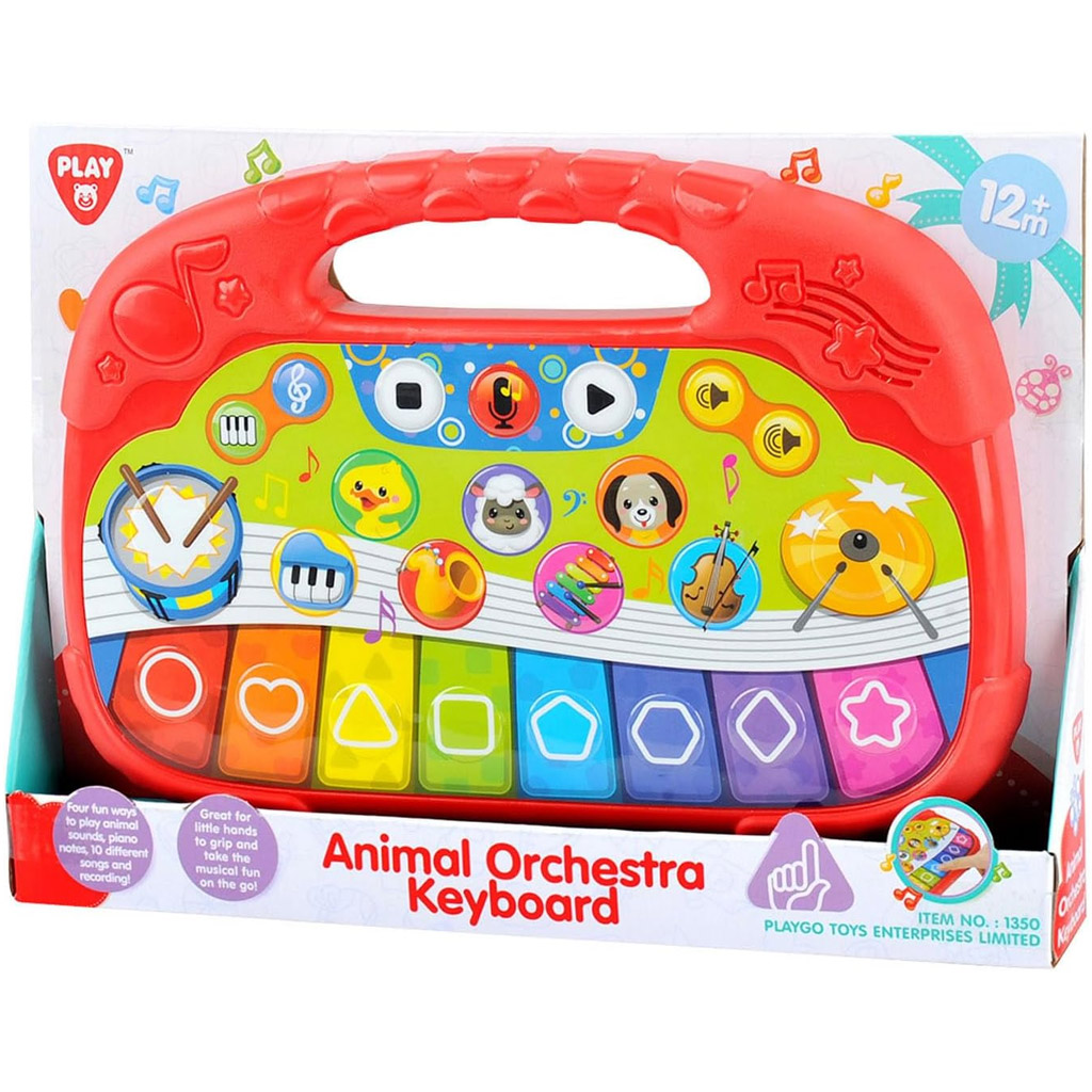 imagen de Playgo: Piano de bebé orquesta de animales feliz 1