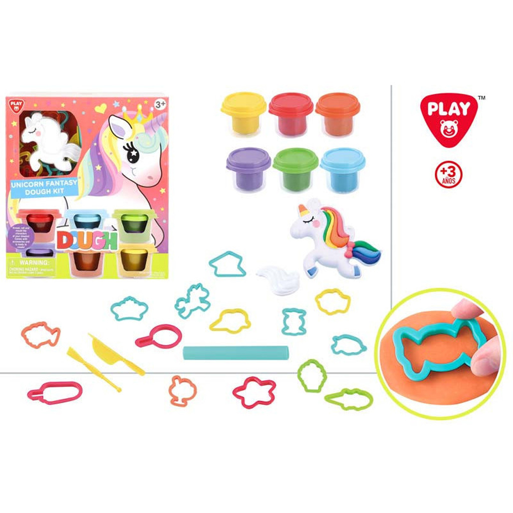 imagen de Playgo: Set de plastilina de unicornio colorido 6x56g 2