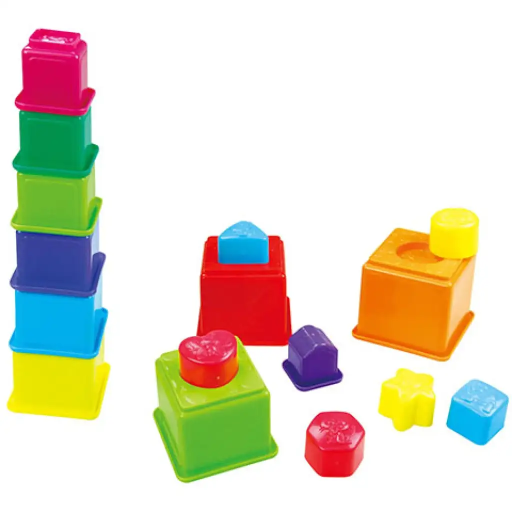 imagen de Playgo: Torre de animales para construir con clasificador de formas 2