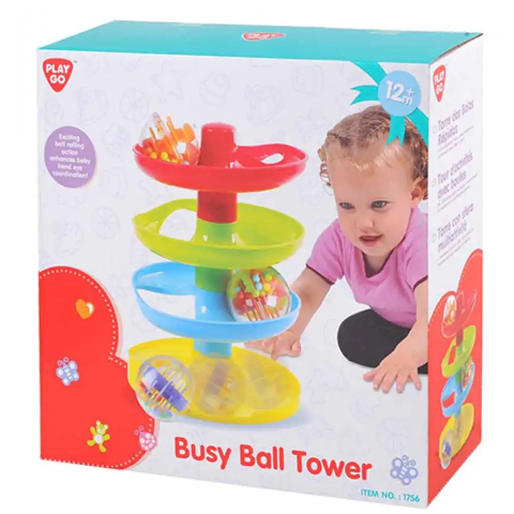 imagen de Playgo: Torre de bolas para bebés con tres bolas 1