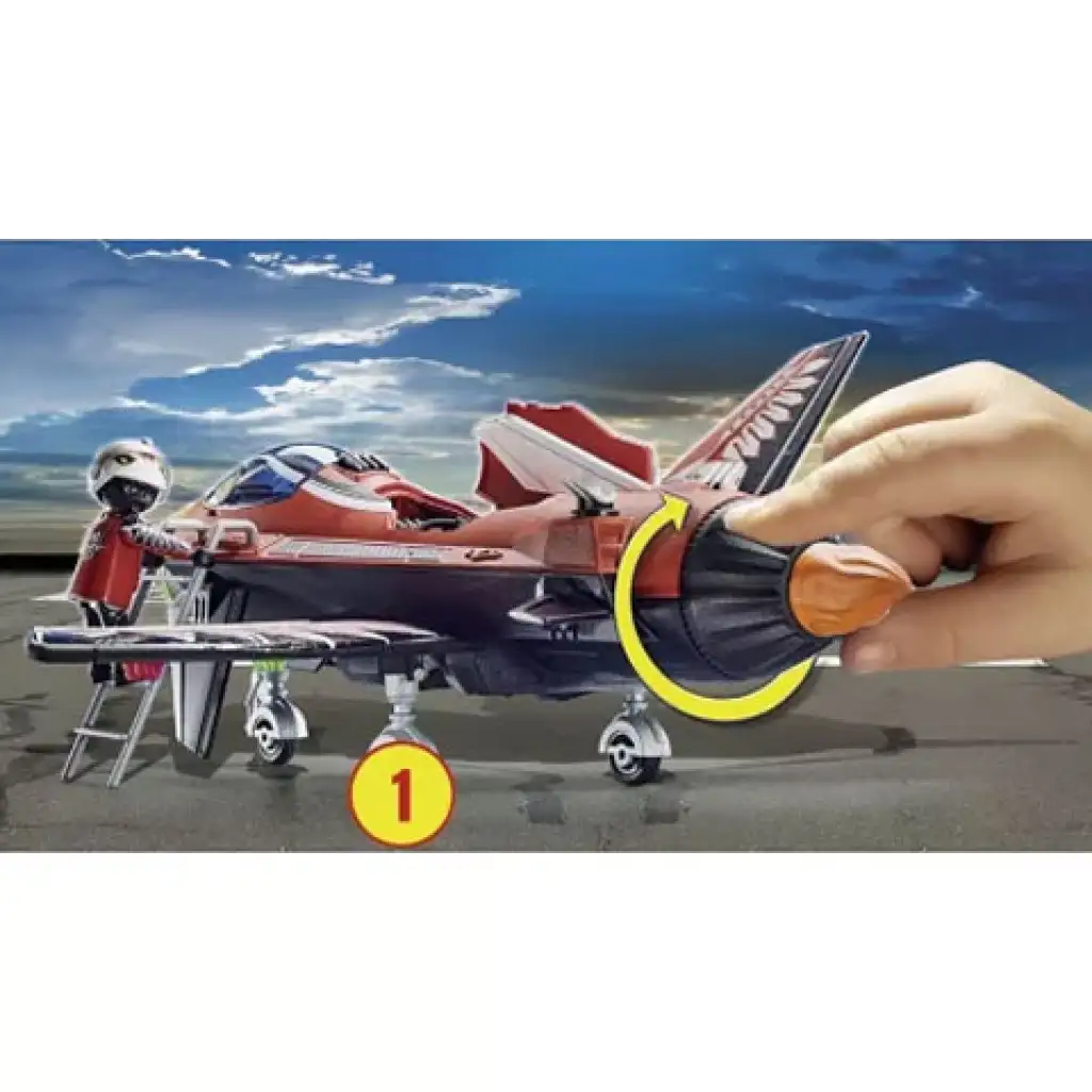 imagen de Playmobil: Air Stuntshow - "Sas" avión a chorro (70832) 3