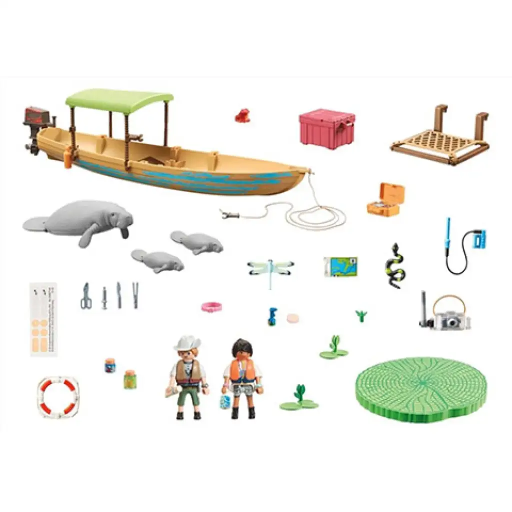 imagen de Playmobil: Excursión en barco a los manatíes (71010) 2