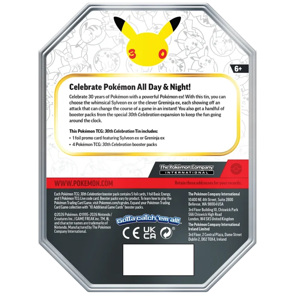 imagen de Pokémon TCG: Caja de metal del 30 aniversario – Greninja ex con carta promocional 4