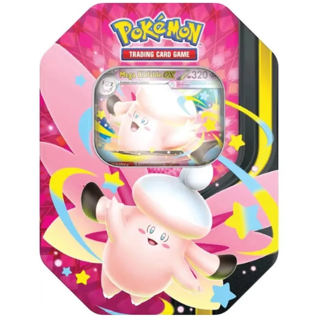 imagen de Pokémon TCG: Mega Moonlit Tin paquete de cartas coleccionables en dos versiones 1ud 3