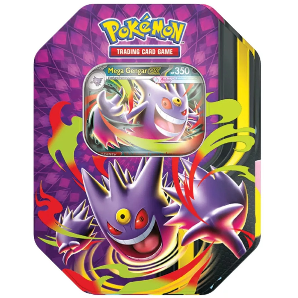 imagen de Pokémon TCG: Mega Moonlit Tin paquete de cartas coleccionables en dos versiones 1ud 1