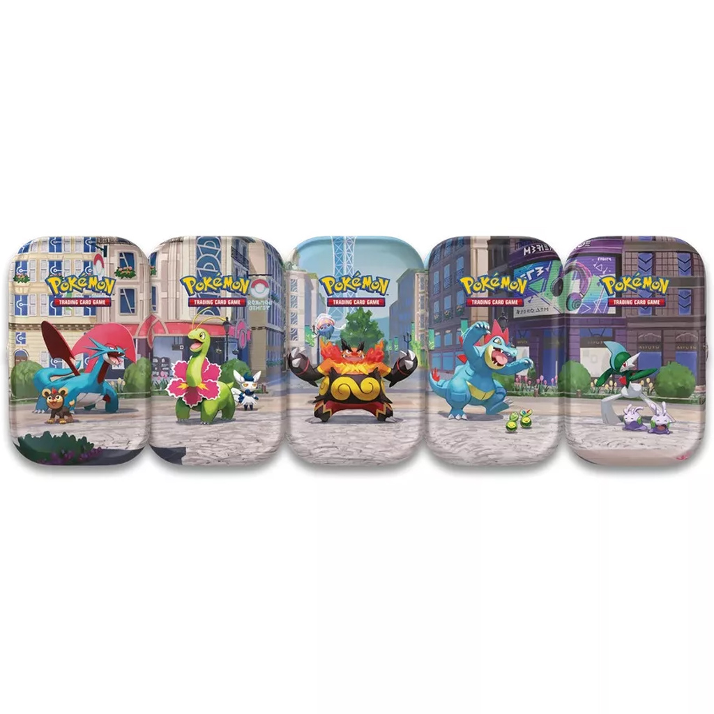 imagen de Pokémon TCG: Mini Lata de Lumiose City paquete de cartas coleccionables en almacenamiento metálico en varias versiones 1ud 1