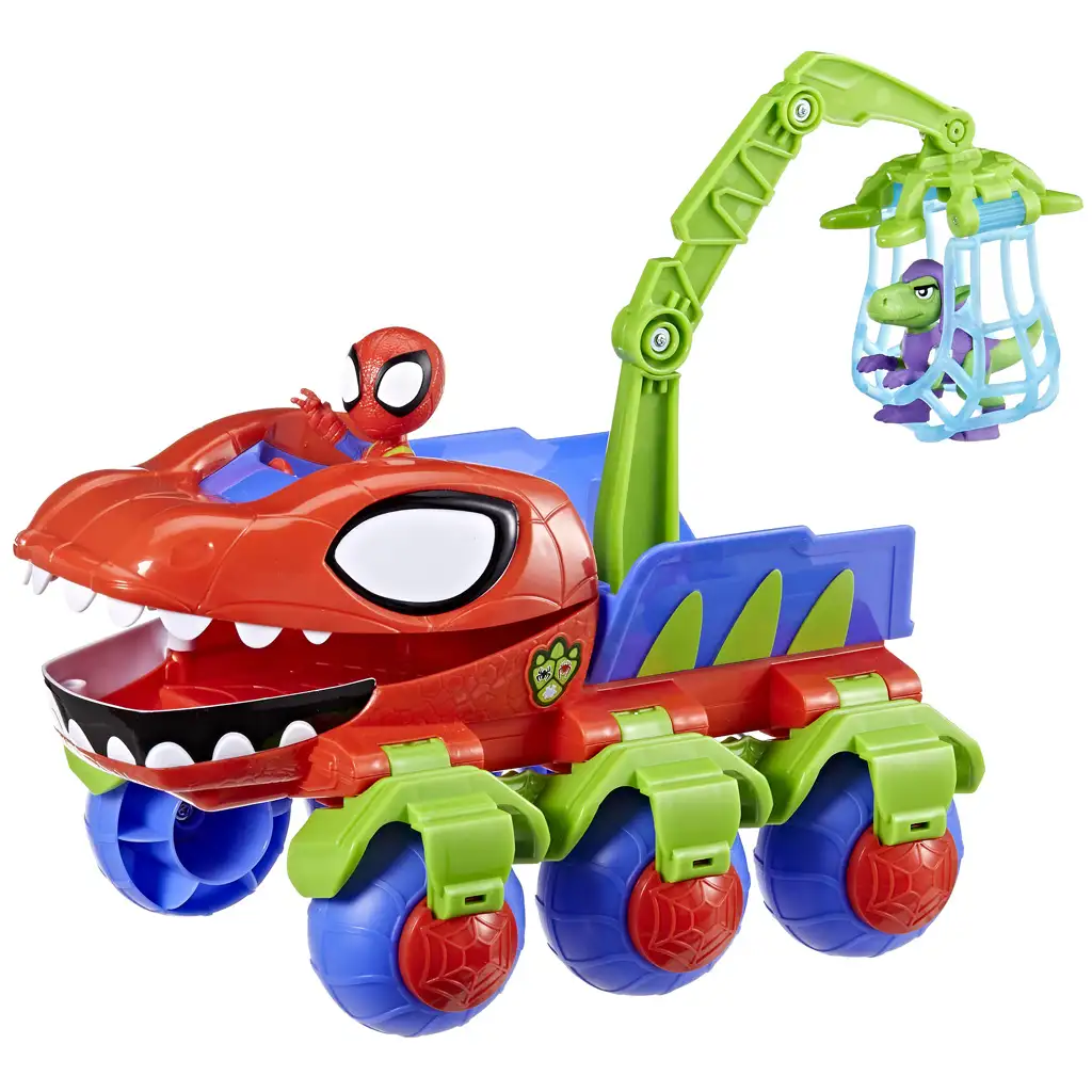 imagen de Póki y sus maravillosos amigos: Crawler auto Póki y figura Raptor - Hasbro 2