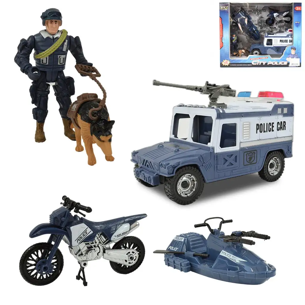 imagen de Policía de la Ciudad: Set de juego de policía con vehículos y policía 1
