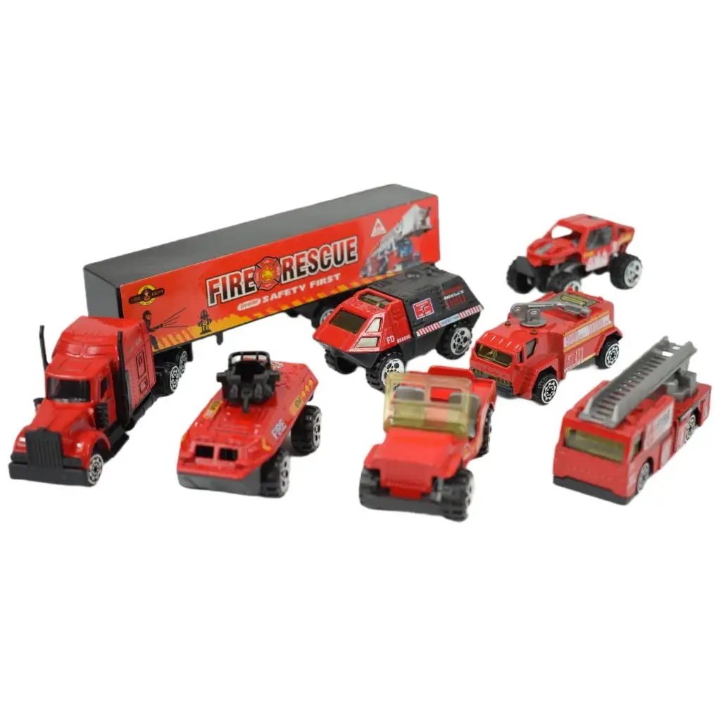 imagen de Power Driving: set de coche de bomberos de 7 piezas 2