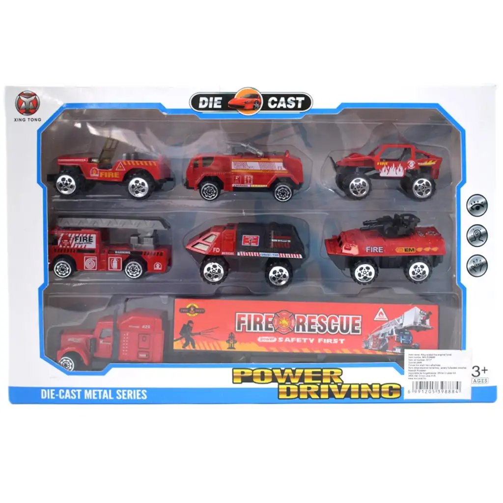 imagen de Power Driving: set de coche de bomberos de 7 piezas 3