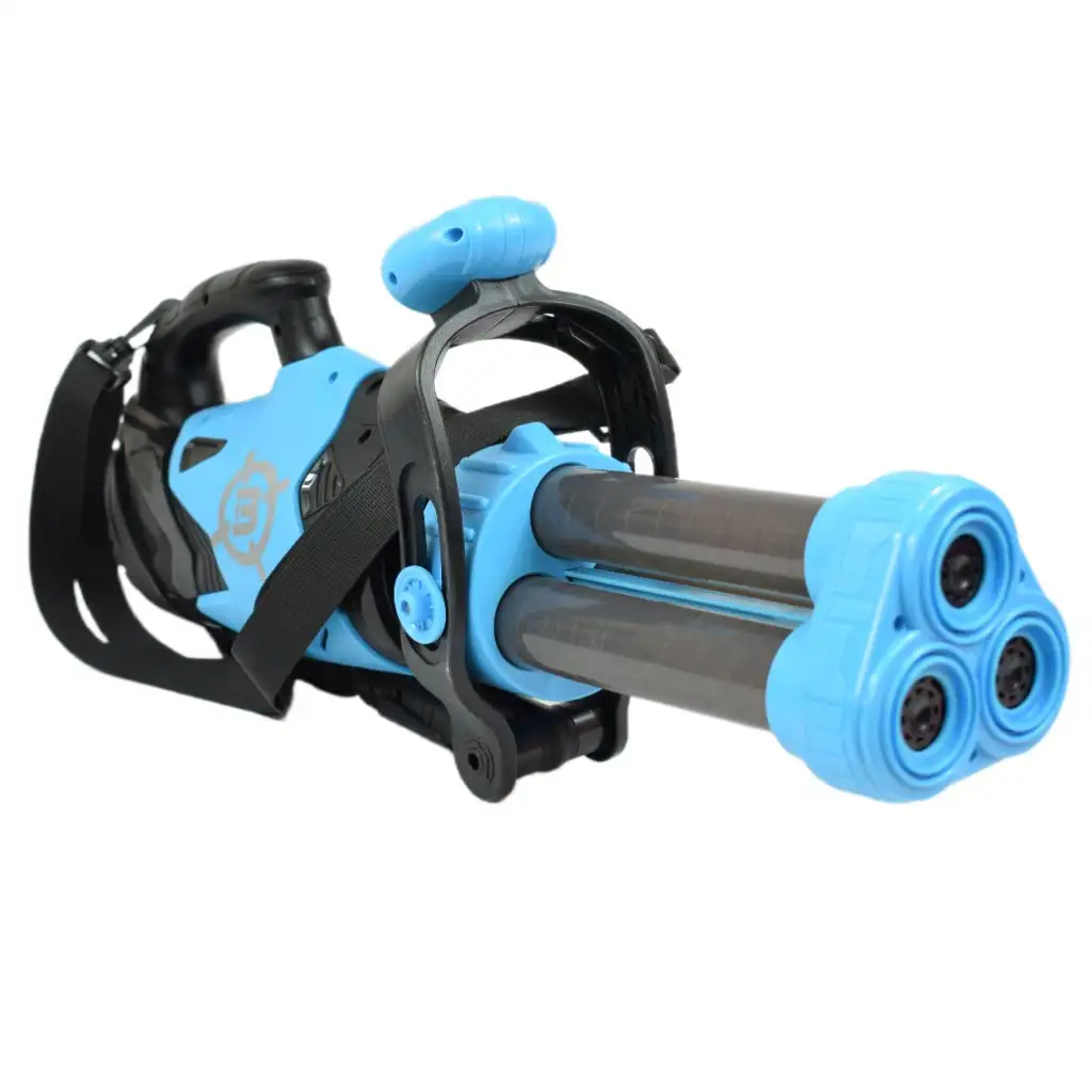 imagen de Power Popper Gun: Arma de lanzamiento de esponjas de tres disparos con bolas de esponja 55cm 3