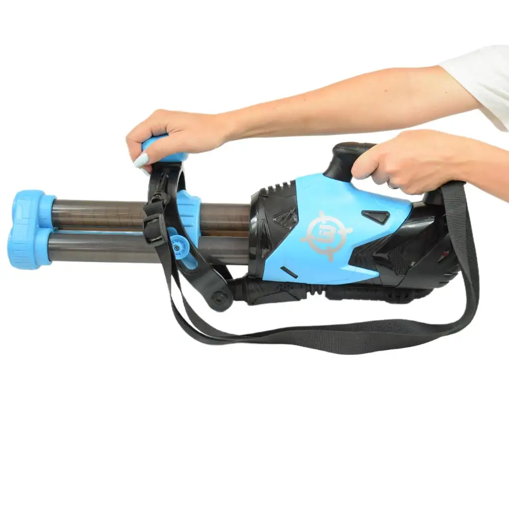 imagen de Power Popper Gun: Arma de lanzamiento de esponjas de tres disparos con bolas de esponja 55cm 6