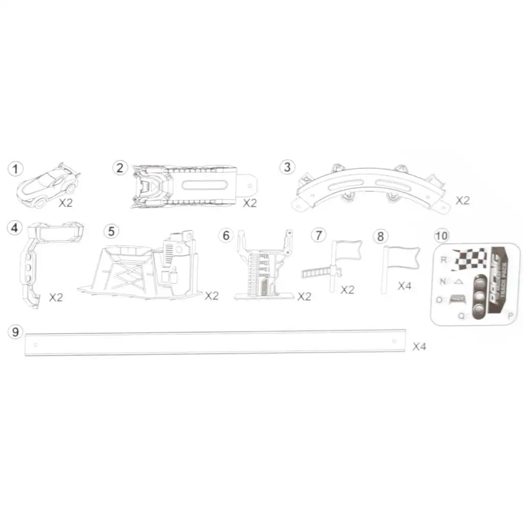 imagen de Power Track: set de pista de carreras de 22 piezas con intersección y 2 coches de arrastre 1/64 3