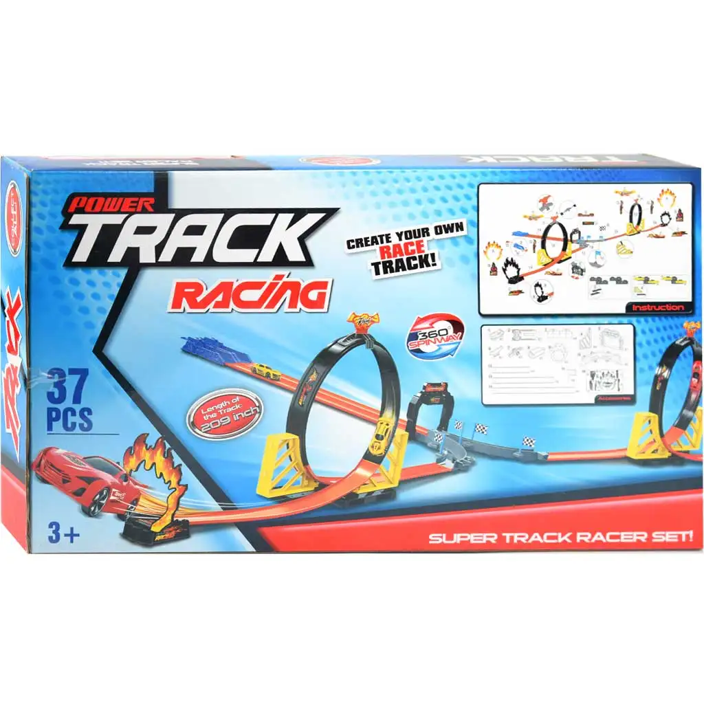 imagen de Power Track set de pista de carreras de 37 piezas con loop y 2 coches de retroceso 1/64 2