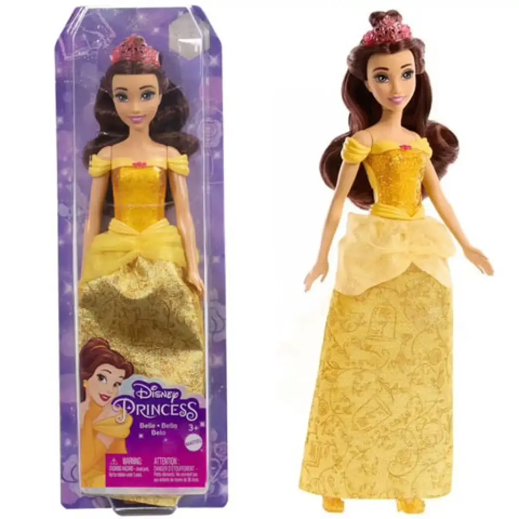 imagen de Princesas Disney: Muñeca Belle Princesa Brillante - Mattel 1