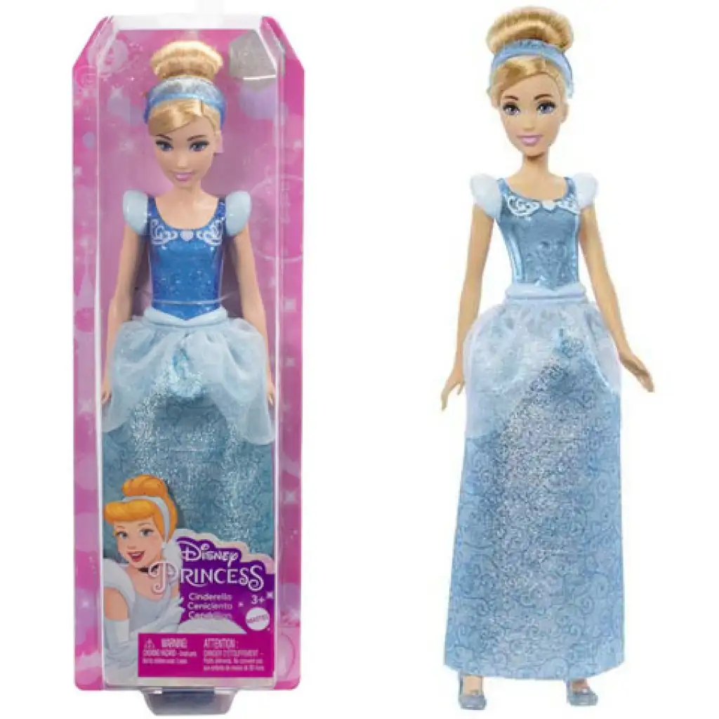 imagen de Princesas Disney: Muñeca Cenicienta Brillante - Mattel 1