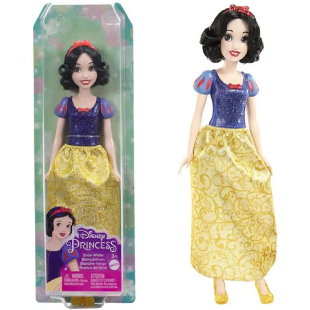 imagen de Princesas Disney: Muñeca de princesa Blancanieves brillante - Mattel 1